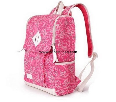 Bag factory custom printed canvas bags school backpacks for girls WB-149