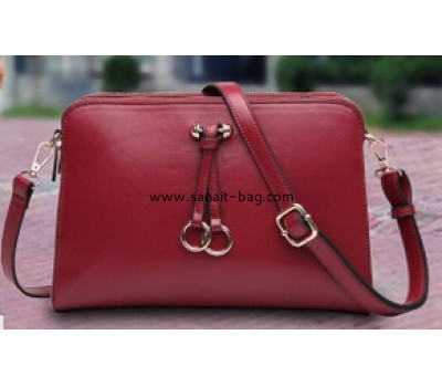 Messenger leather bag with double zipper WS-004