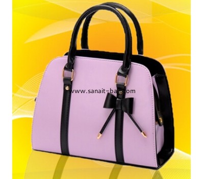Women PU tote bag with butterfly tie WT-012