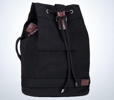 Men leisure canvas bucket shape backpack WB-005
