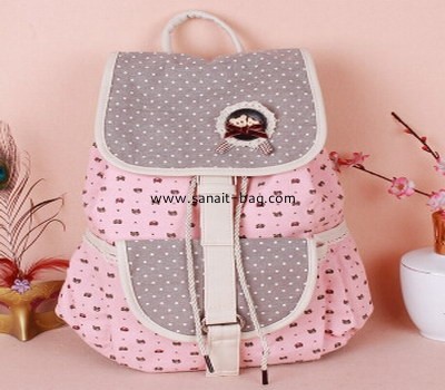 Young ladies flower canvas leisure backpack WT-014