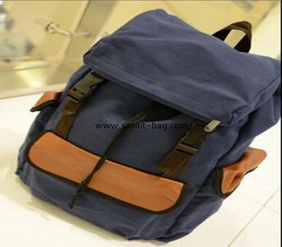 Student canvas school bag for boy leisure backpack MB-014