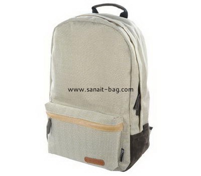 Custom man jute travel backpack with laptop bag MB-018