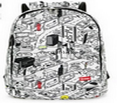 Student canvas school bag backpack for men MB-015