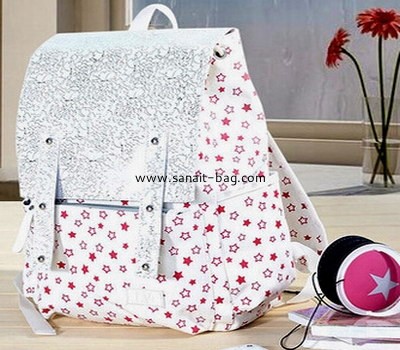 Young girls canvas schoold bag travel backpack WB-022