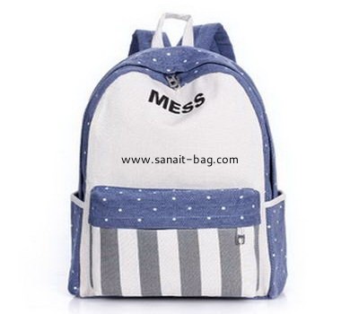 Women canvas backpack school bag WB-001