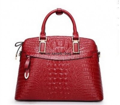 crocodile surface genuine leather handbag for ladies WT-113