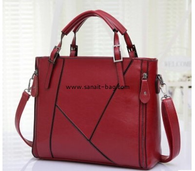 Latest fashion design joint contrast color PU leather handbag for women WT-135