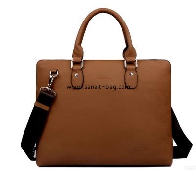 Yellow leisure genuine leather tote handbag for men MT-054