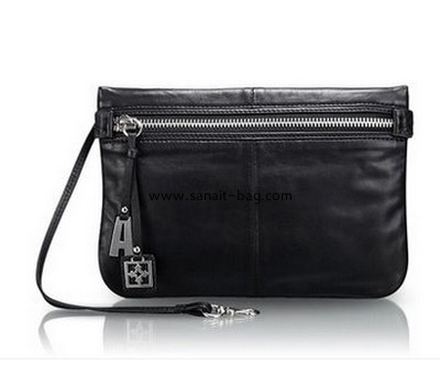 Fashion design black genuine leather messenger bag for women WM-059