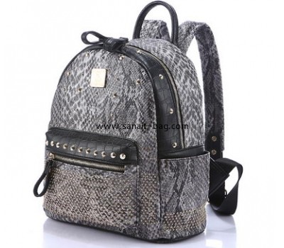 2016 fashion design top quality PU high school backpack wholesale WB-092