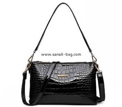 Hot sale fashion croco pu leather lady bag / lady messenger hand bag WM-067