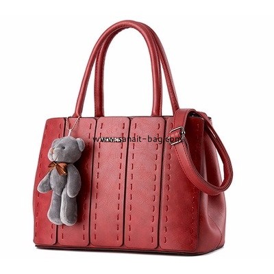 Custom design fashion bag ladies handbag 2016 shoulder messenger bag pu tote bag WT-254